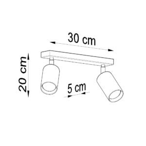 Berg Two Light Natural Wood Kitchen Ceiling Spotlight 2 Light Spotlight Great Lighting UK Ltd