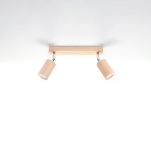 Berg Two Light Natural Wood Kitchen Ceiling Spotlight 2 Light Spotlight Great Lighting UK Ltd