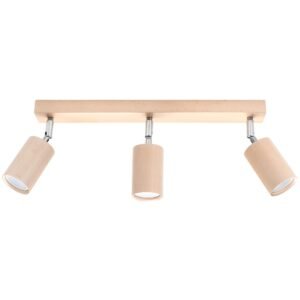 Ceiling Lamp Berg 3 Natural Wood Modern Ceiling Lights Great Lighting UK Ltd