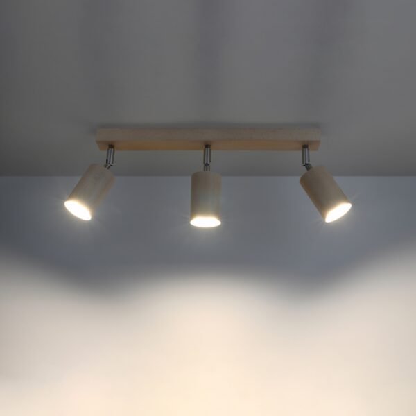 Ceiling Lamp Berg 3 Natural Wood Modern Ceiling Lights Great Lighting UK Ltd