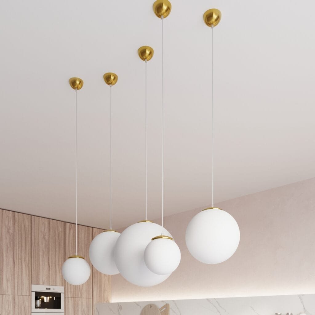 Pendant Lamp Ugo 20 Gold Modern Single Pendants Great Lighting UK Ltd