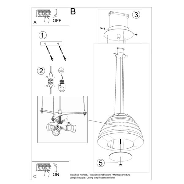 Chandelier Bella 60 White - Image 5