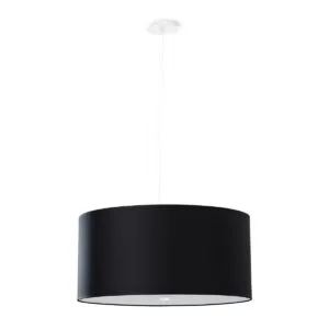 Otto 50cm Pendant - Black Large Shade & Drum Pendants Great Lighting UK Ltd