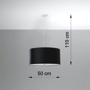 Chandelier Otto 50 Black Large Shade Pendants Great Lighting UK Ltd