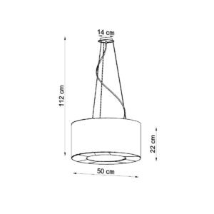 Chandelier Saturno 50 White Large Shade Pendants Great Lighting UK Ltd