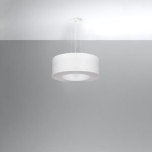 Chandelier Saturno 50 White Large Shade Pendants Great Lighting UK Ltd