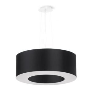 Chandelier Saturno 50 Black Large Shade Pendants Great Lighting UK Ltd