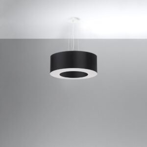 Chandelier Saturno 50 Black Large Shade Pendants Great Lighting UK Ltd