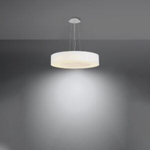 Chandelier Saturno Slim 50 White Large Shade Pendants Great Lighting UK Ltd