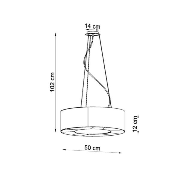 Chandelier Saturno Slim 50 Black - Image 4
