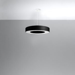 Chandelier Saturno Slim 50 Black Large Shade Pendants Great Lighting UK Ltd