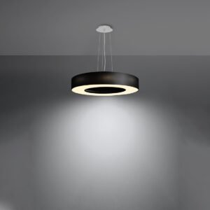 Chandelier Saturno Slim 50 Black Large Shade Pendants Great Lighting UK Ltd