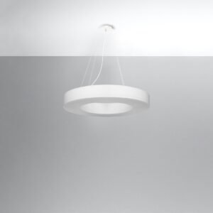 Chandelier Saturno Slim 70 White Large Shade Pendants Great Lighting UK Ltd