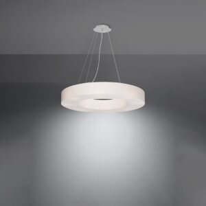 Chandelier Saturno Slim 70 White Large Shade Pendants Great Lighting UK Ltd