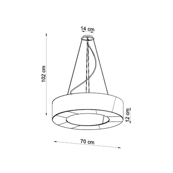 Chandelier Saturno Slim 70 Black - Image 4