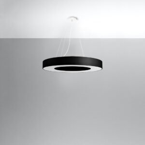 Chandelier Saturno Slim 70 Black Large Shade Pendants Great Lighting UK Ltd