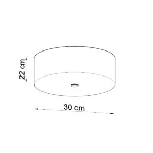 Skala 30cm Ceiling Light - Black Modern Large Ceiling Lights Great Lighting UK Ltd