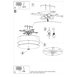 Ceiling Lamp Skala 50 Black Large Ceiling Lights Great Lighting UK Ltd