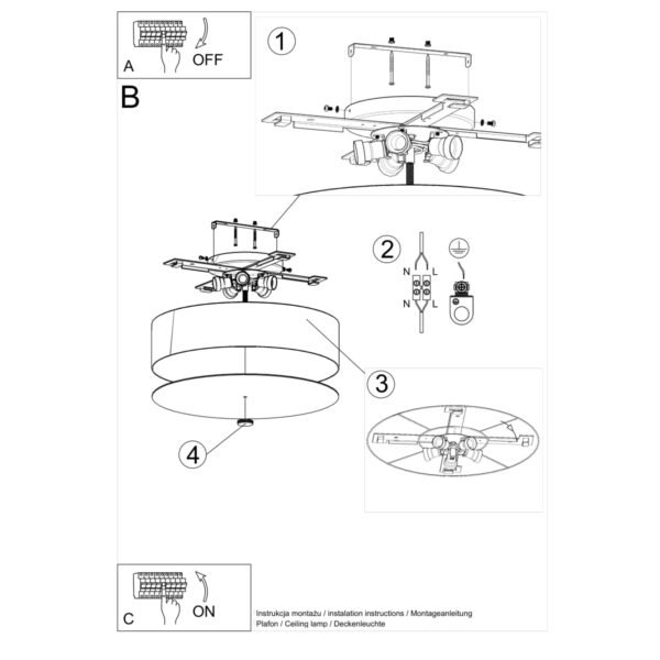 Ceiling Lamp Skala 50 Black - Image 5