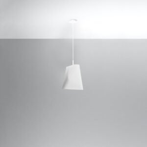 Chandelier Blum 1 White Large Shade Pendants Great Lighting UK Ltd