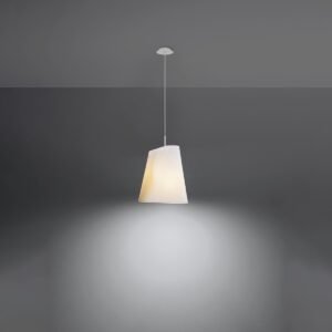 Chandelier Blum 1 White Large Shade Pendants Great Lighting UK Ltd