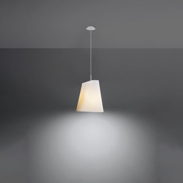 Chandelier Blum 1 White Large Shade Pendants Great Lighting UK Ltd
