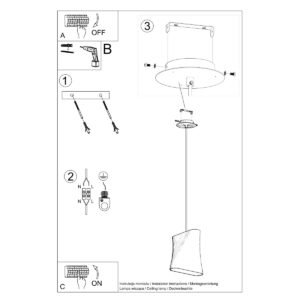Chandelier Blum 2 White Large Shade Pendants Great Lighting UK Ltd