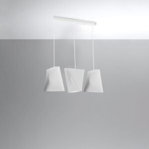 Chandelier Blum 3 White Large Shade Pendants Great Lighting UK Ltd