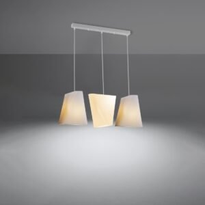 Chandelier Blum 3 White Large Shade Pendants Great Lighting UK Ltd