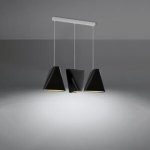 Chandelier Blum 3 Black Large Shade Pendants Great Lighting UK Ltd