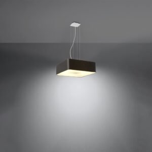 Chandelier Lokko 45 Black Large Shade Pendants Great Lighting UK Ltd