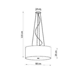 Chandelier Otto 60 Black Large Shade Pendants Great Lighting UK Ltd