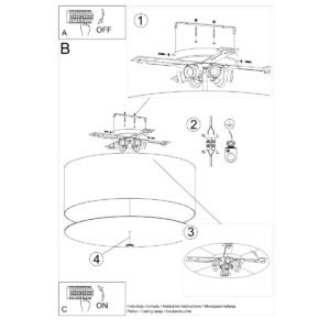 Chandelier Otto 70 Black Large Ceiling Lights Great Lighting UK Ltd
