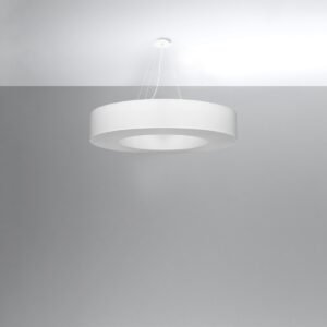 Chandelier Saturno 90 White Large Shade Pendants Great Lighting UK Ltd