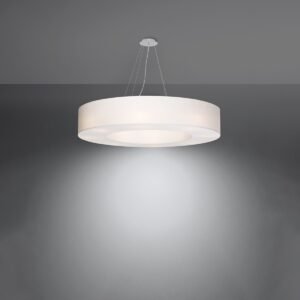 Chandelier Saturno 90 White Large Shade Pendants Great Lighting UK Ltd