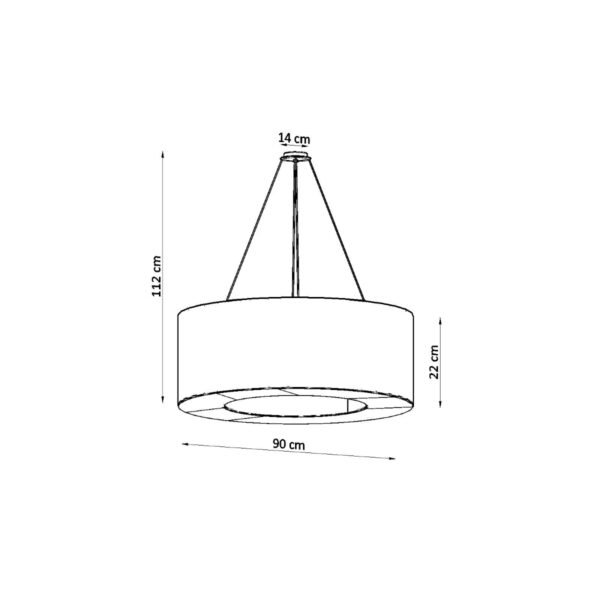Chandelier Saturno 90 Black - Image 4