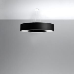 Chandelier Saturno 90 Black Large Shade Pendants Great Lighting UK Ltd