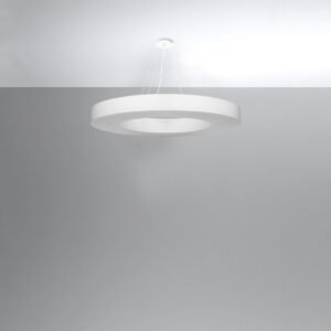 Chandelier Saturno Slim 90 White Large Shade Pendants Great Lighting UK Ltd