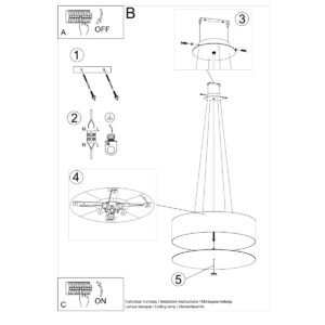 Chandelier Skala 60 White Large Shade Pendants Great Lighting UK Ltd