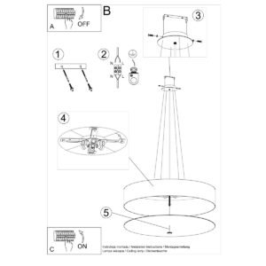 Chandelier Skala 80 White Large Shade Pendants Great Lighting UK Ltd