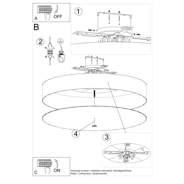 Ceiling Lamp Skala 100 White - Image 5