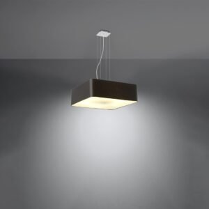 Chandelier Lokko 55 Black Large Shade Pendants Great Lighting UK Ltd
