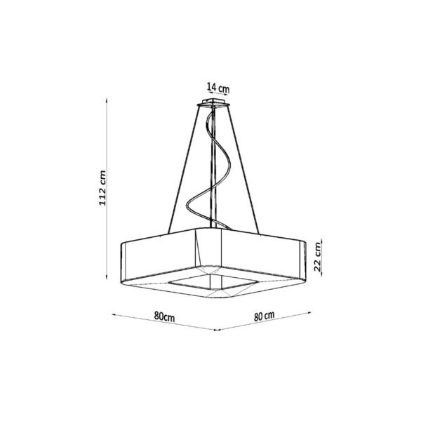 Chandelier Urano 80 White - Image 4