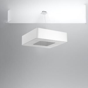 Chandelier Urano 80 White Large Shade Pendants Great Lighting UK Ltd