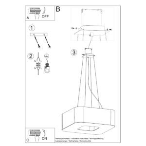 Chandelier Urano 80 Black Large Shade Pendants Great Lighting UK Ltd