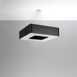 Chandelier Urano 80 Black Large Shade Pendants Great Lighting UK Ltd