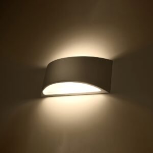 Wall Lamp Ceramic Vixen White Box Wall Lights Great Lighting UK Ltd