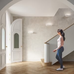 Wall Lamp Ceramic Hattor White Box Wall Lights Great Lighting UK Ltd