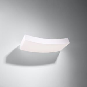 Wall Lamp Ceramic Hattor White Box Wall Lights Great Lighting UK Ltd