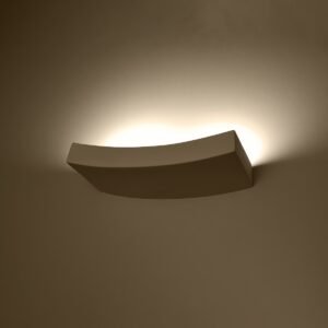 Wall Lamp Ceramic Hattor White Box Wall Lights Great Lighting UK Ltd